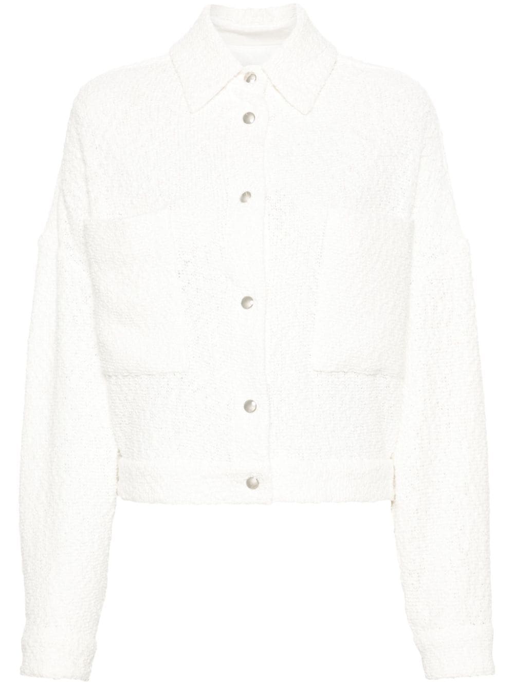 IRO press-stud bouclé jacket - White von IRO