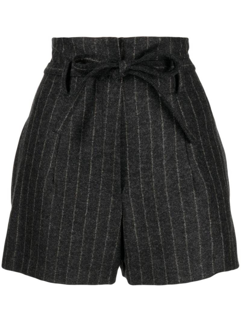 IRO stripe-pattern high-waist shorts - Grey von IRO