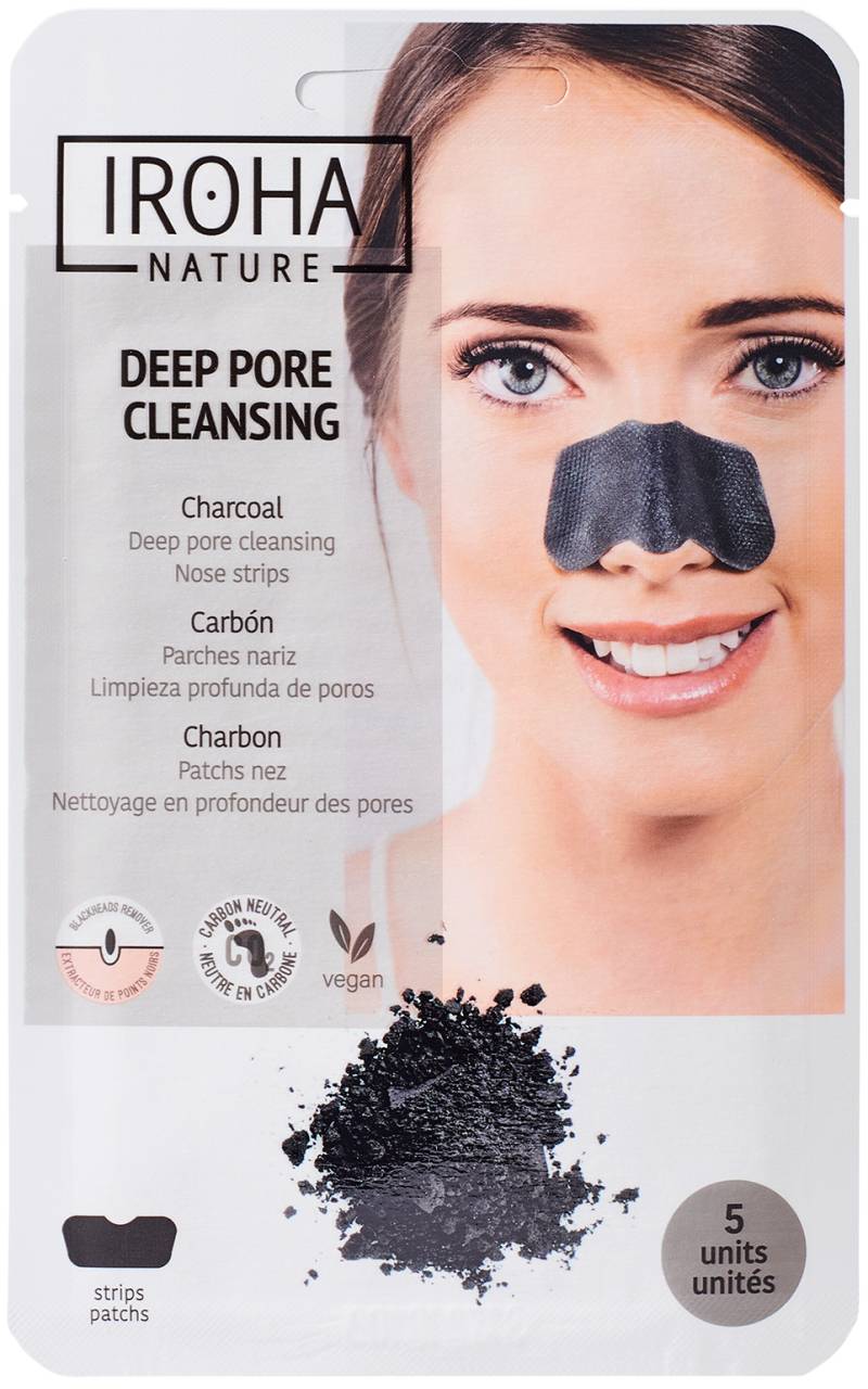 Iroha Nature - Charcoal Deep Pore Cleansing Nose Strips von IROHA