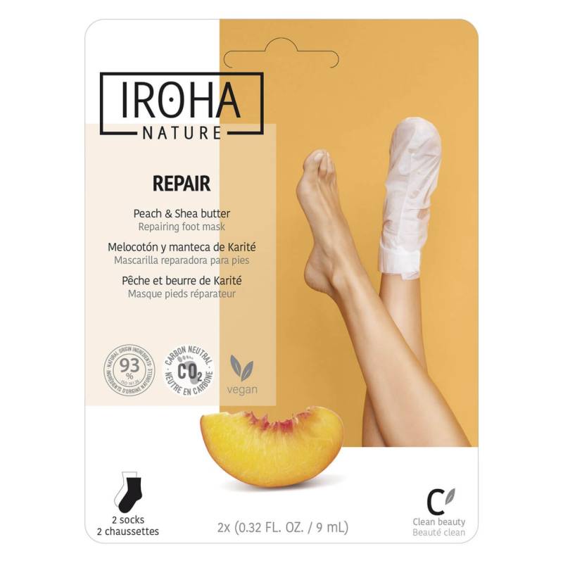 Iroha Nature - Repair Peach & Shea Butter Foot Mask von IROHA