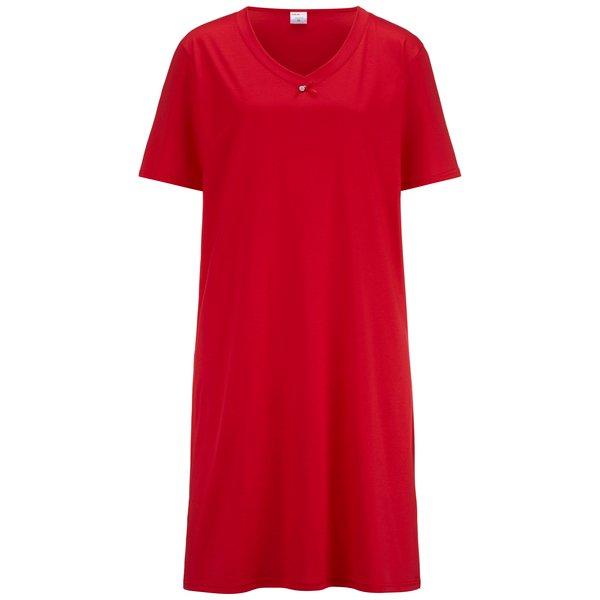 Nachthemd Kurzarm, V-ausschnitt Damen Malvenfarben L von ISA bodywear