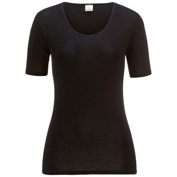 Shirt Kurzarm, Rundhals Damen Schwarz L von ISA bodywear