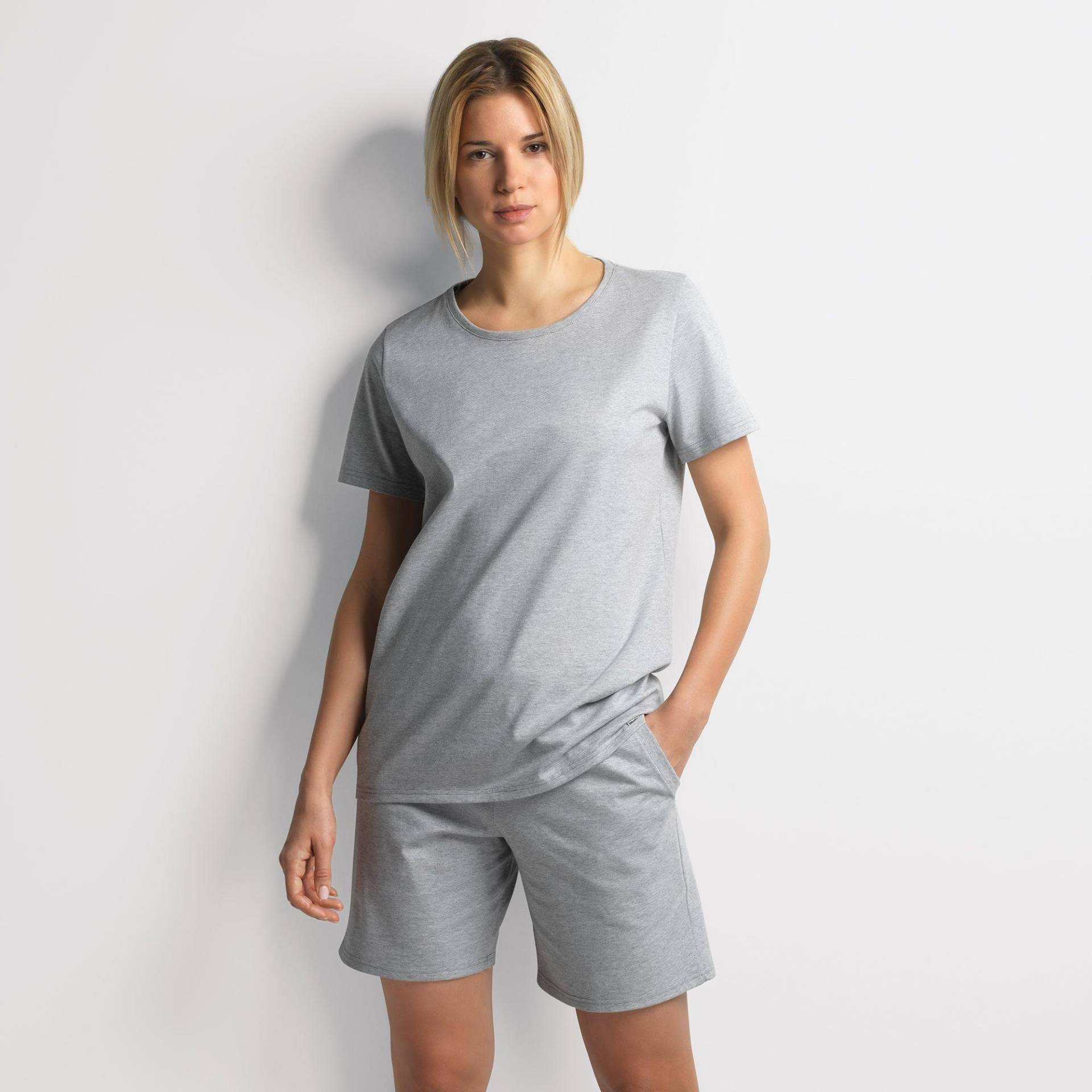 Shirt Kurzarm Damen Schiefergrau S von ISA bodywear