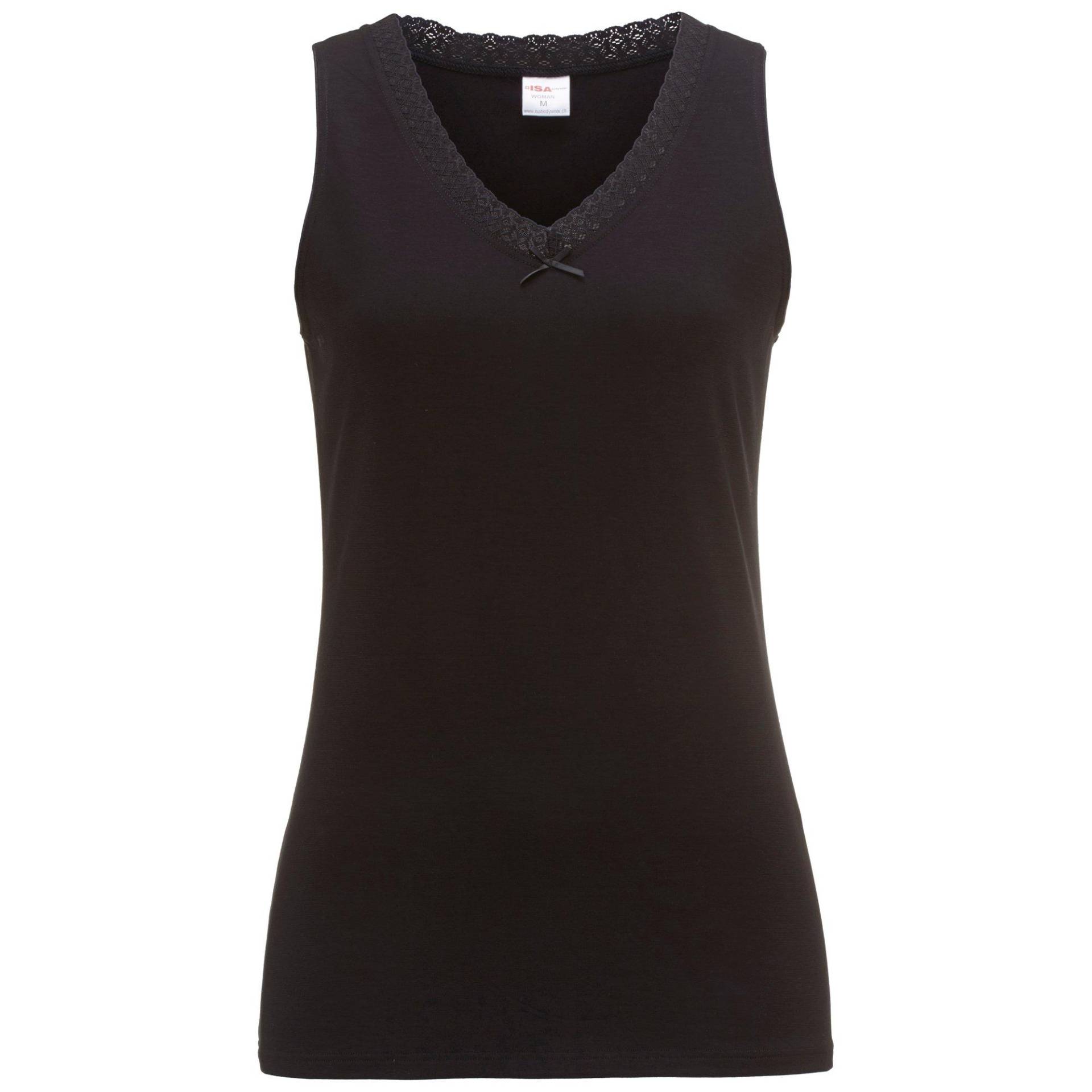 Träger Top Damen Schwarz XL von ISA bodywear