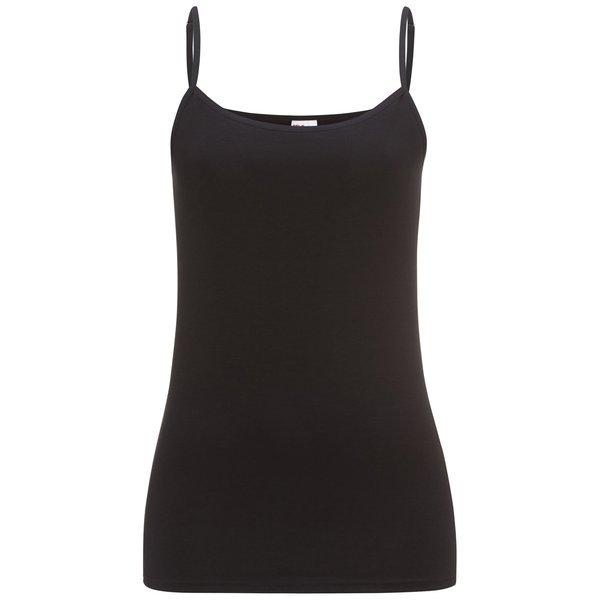 Spaghetti Top, Doppelpack Damen Schwarz L von ISA bodywear