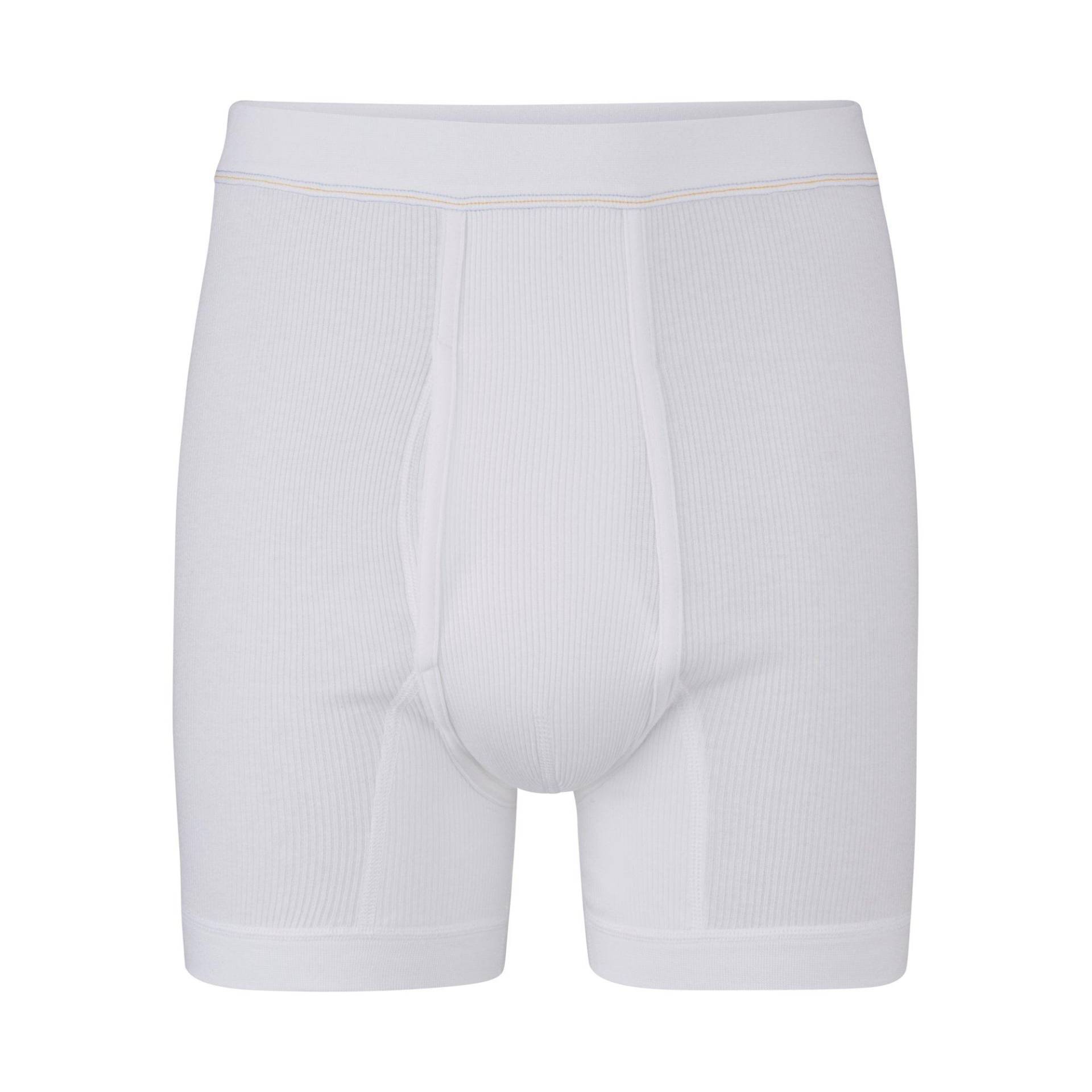 Boxershorts Mit Öffnung Herren Weiss L von ISA bodywear