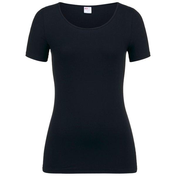 Shirt Kurzarm, Rundhals Damen Schwarz M von ISA bodywear