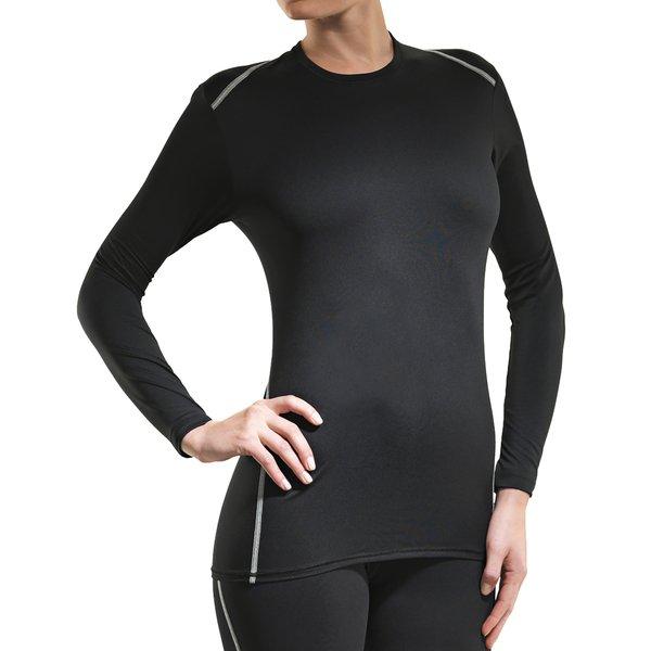 Shirt Langarm, Rundhals, Clima Control Faktor 2 Damen Schwarz M von ISA bodywear