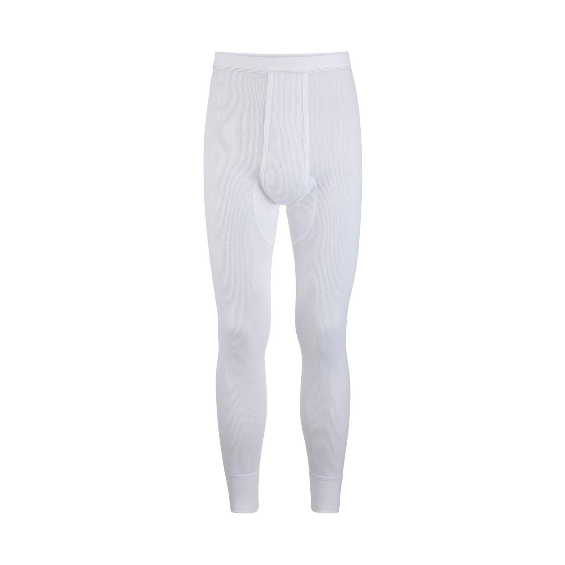 Lange Unterhose Herren Weiss S von ISA bodywear