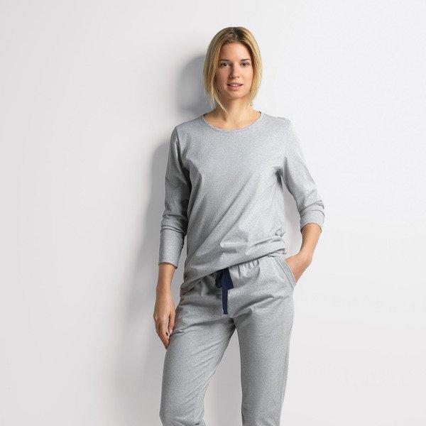 Shirt Langarm, Rundhals Damen Schiefergrau XL von ISA bodywear