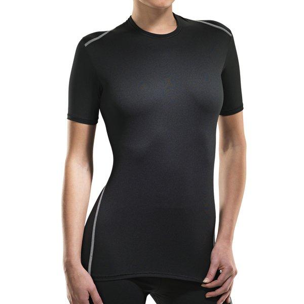 Shirt Kurzarm, Rundhals, Clima Control Faktor 2 Damen Schwarz XS von ISA bodywear