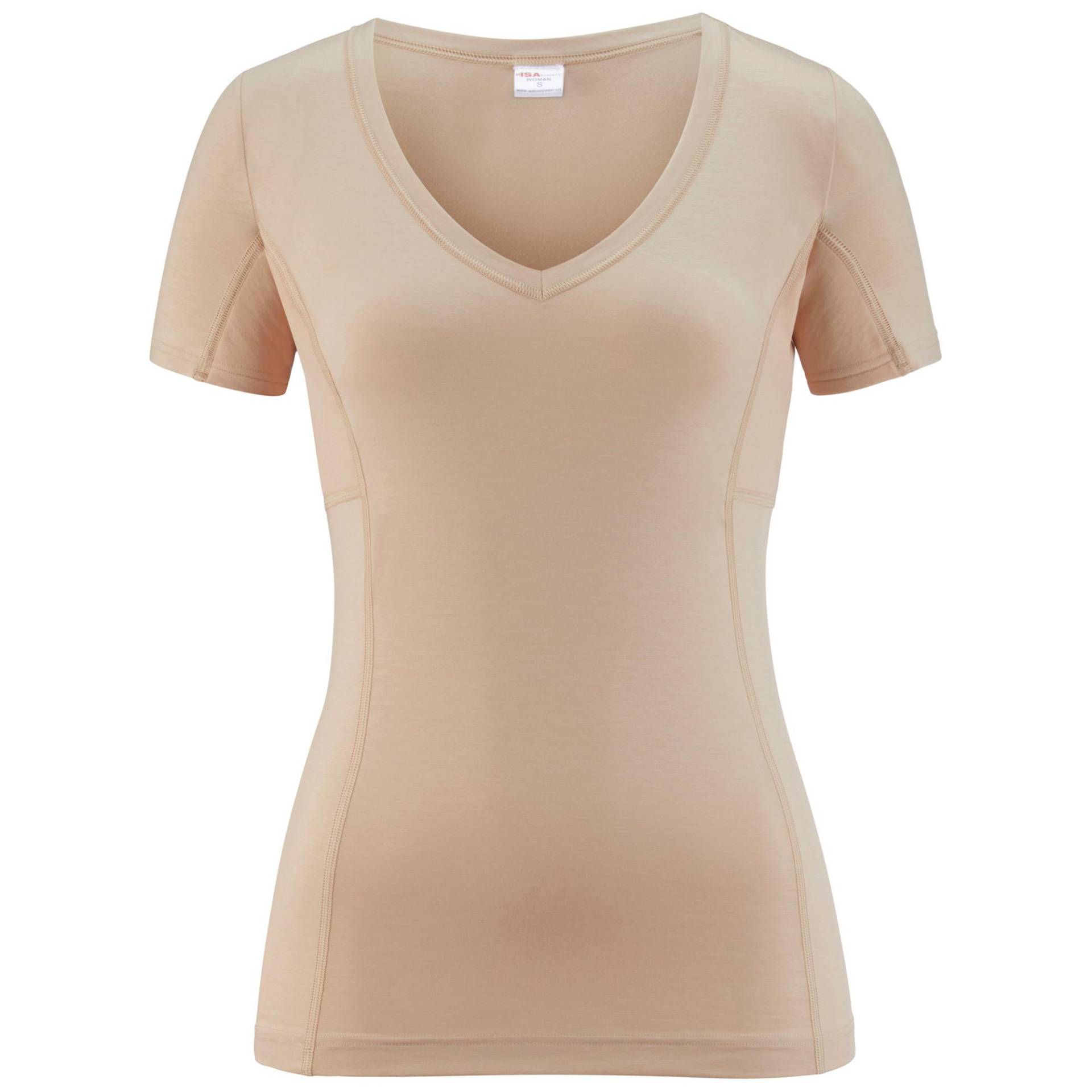 Shirt Kurzarm Damen Nude L von ISA bodywear