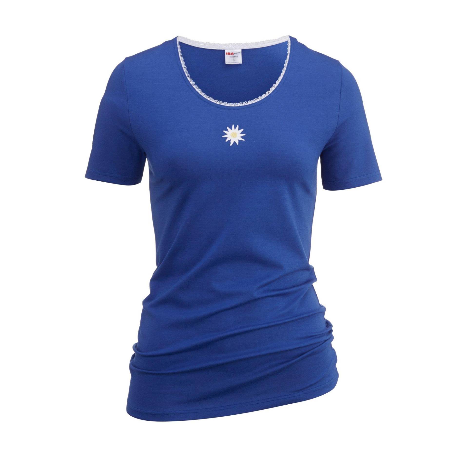 Shirt Ka Rundhals Damen Blau XS von ISA bodywear