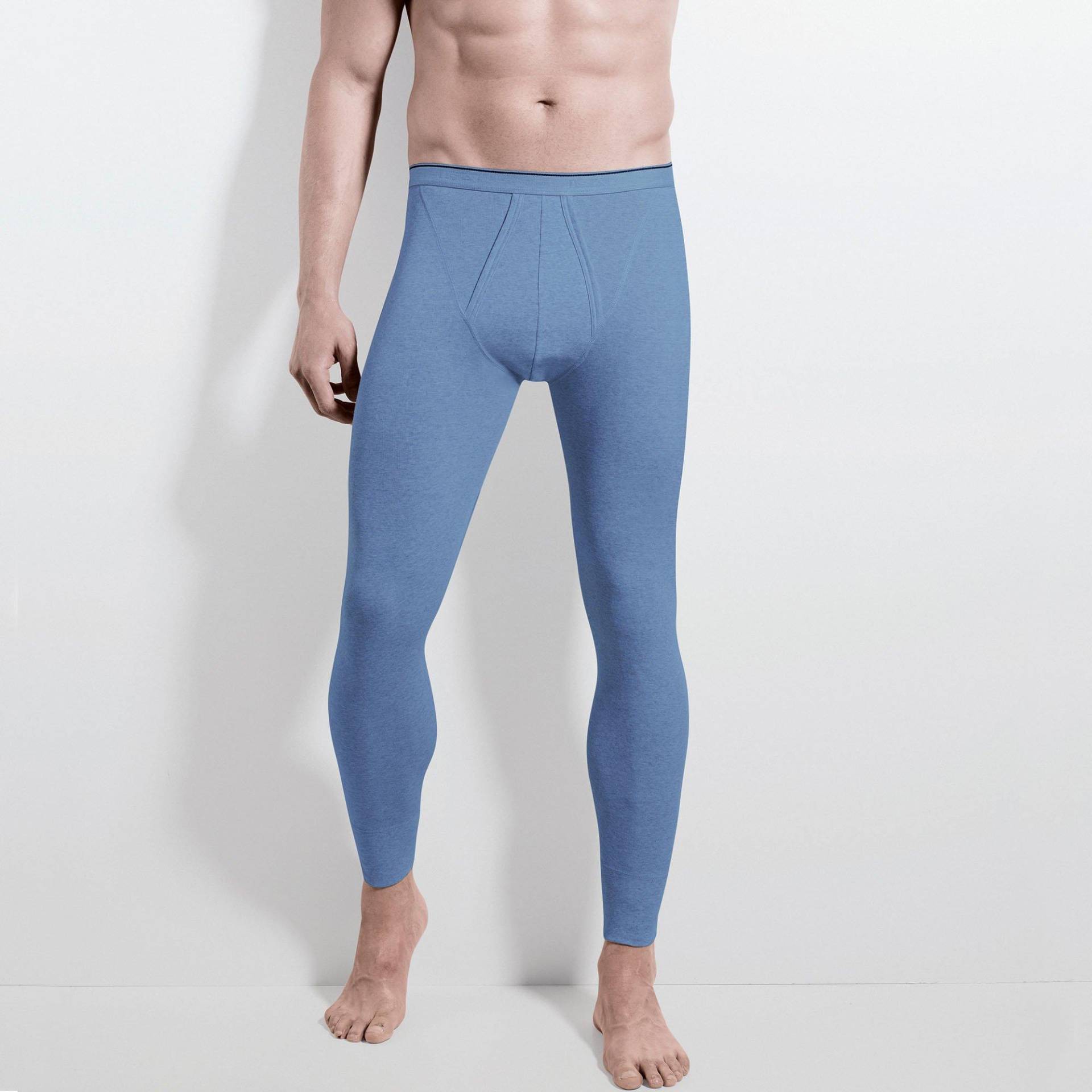 Lange Unterhose Herren Blau S von ISA bodywear