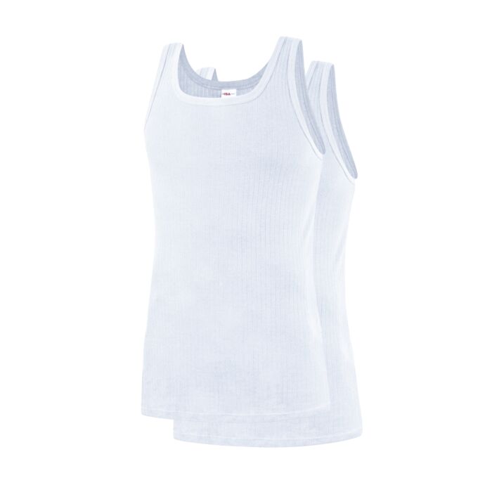 ISA Herren Ripp-Shirt Athletic, weiss, M von ISA