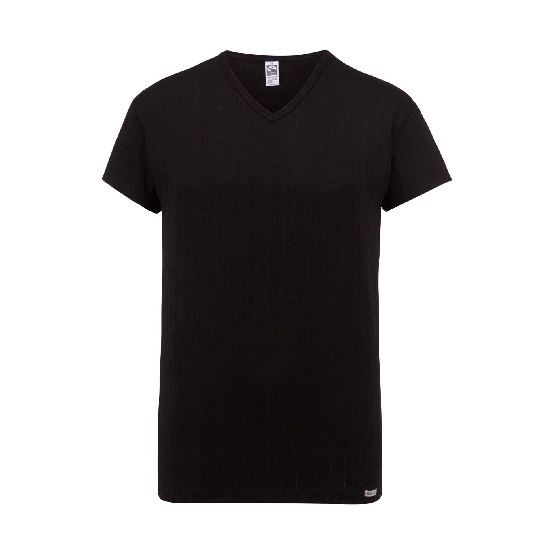 T-shirt, Body Fit, Kurzarm Herren Black S von ISA bodywear