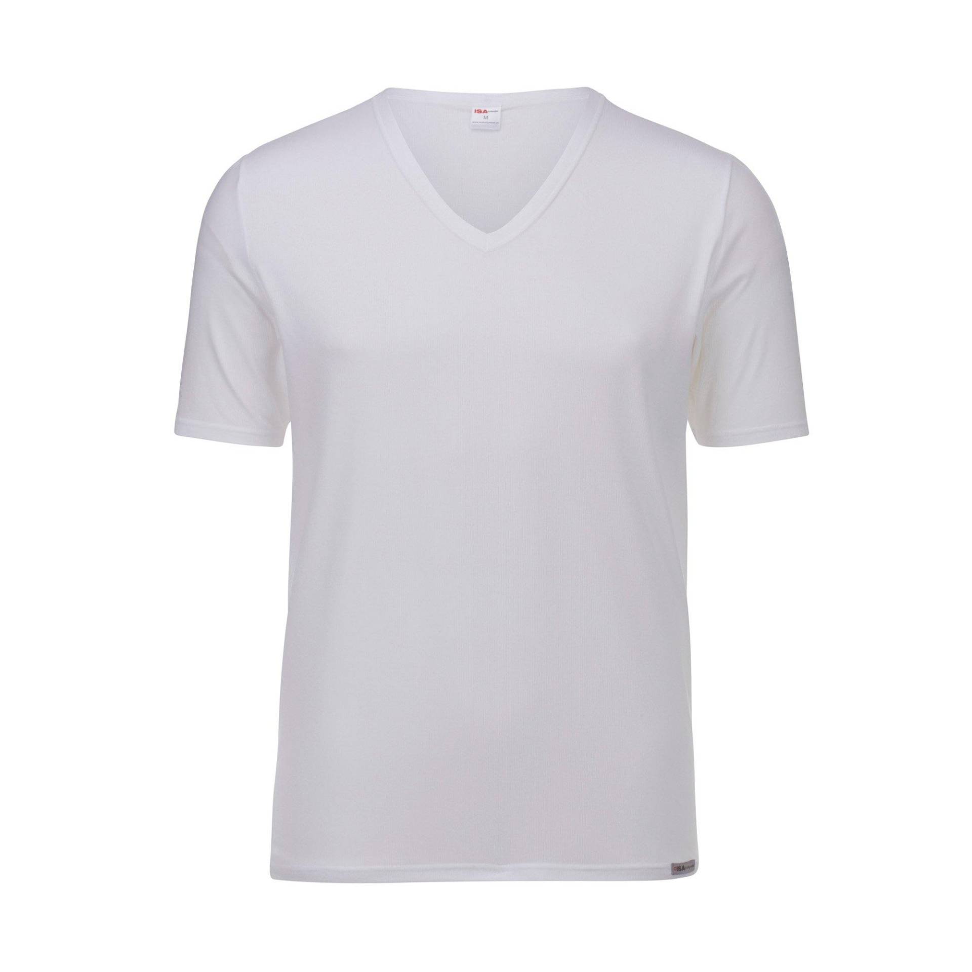 V-neck T-shirt Herren Weiss M von ISA bodywear