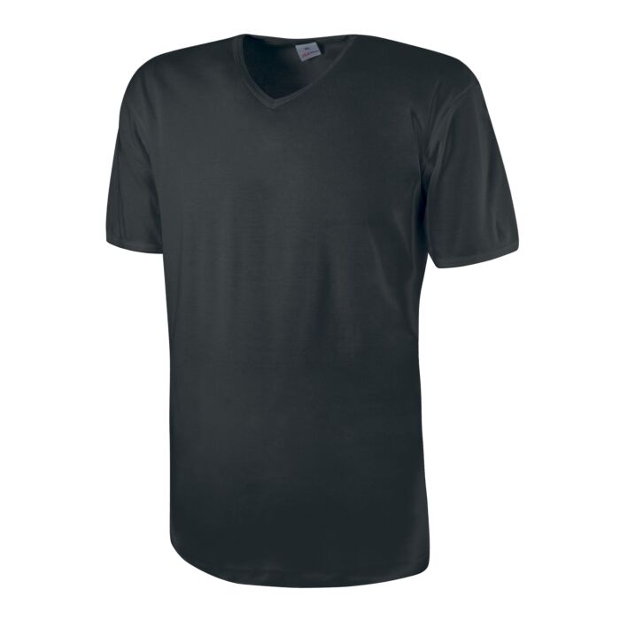 ISA T-Shirt mit V-Ausschnitt, schwarz von ISA