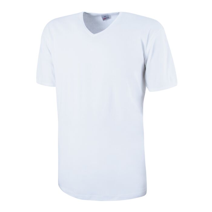 ISA T-Shirt mit V-Ausschnitt, weiss von ISA