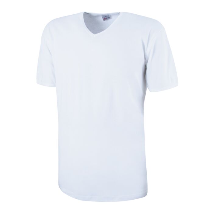 ISA T-Shirt mit V-Ausschnitt, weiss, L von ISA