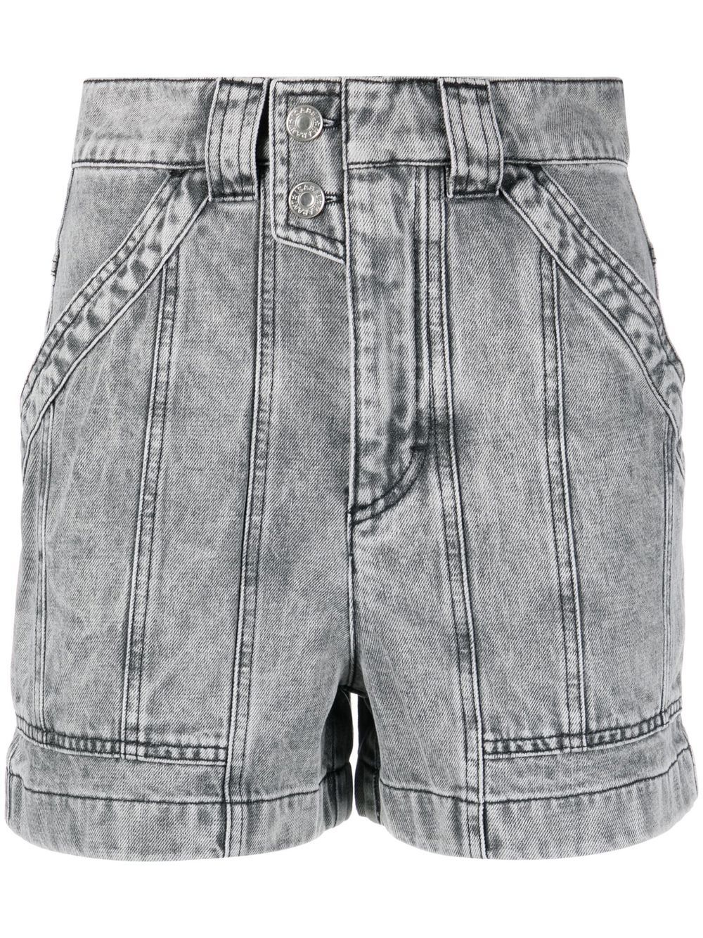 MARANT ÉTOILE panelled denim shorts - Grey von MARANT ÉTOILE