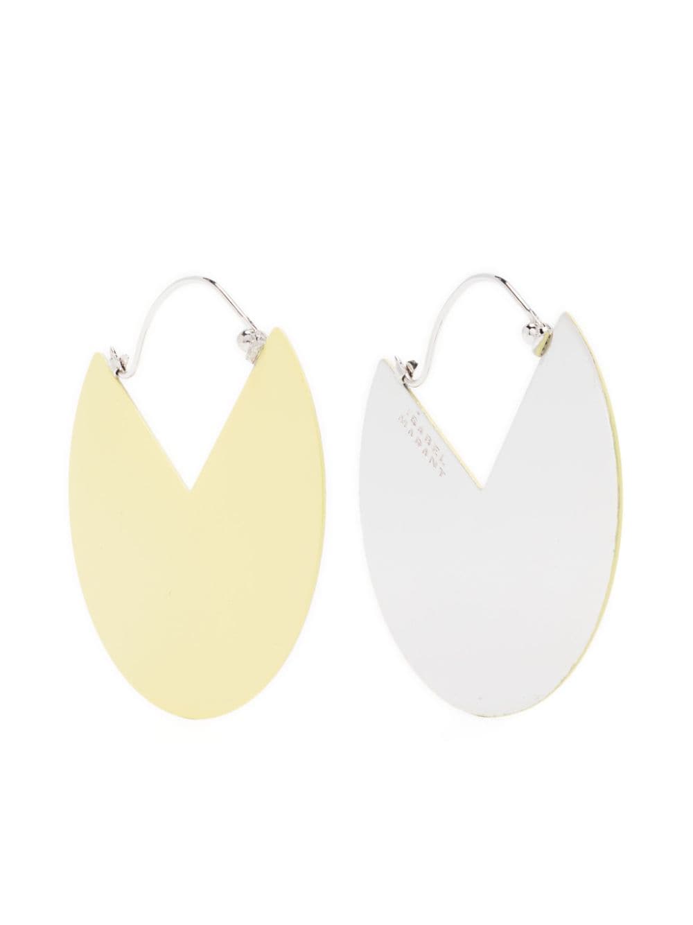 ISABEL MARANT 90º two-tone earrings - Yellow von ISABEL MARANT