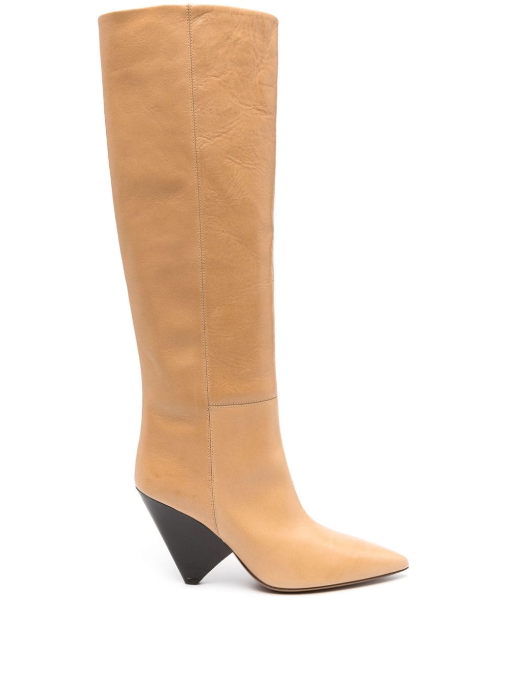 ISABEL MARANT 90mm knee-high leather boots - Neutrals von ISABEL MARANT