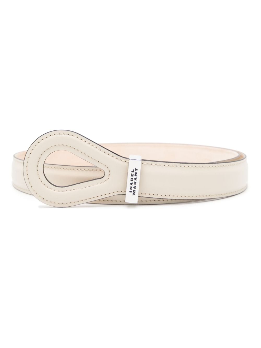 ISABEL MARANT Brindi leather belt - White von ISABEL MARANT