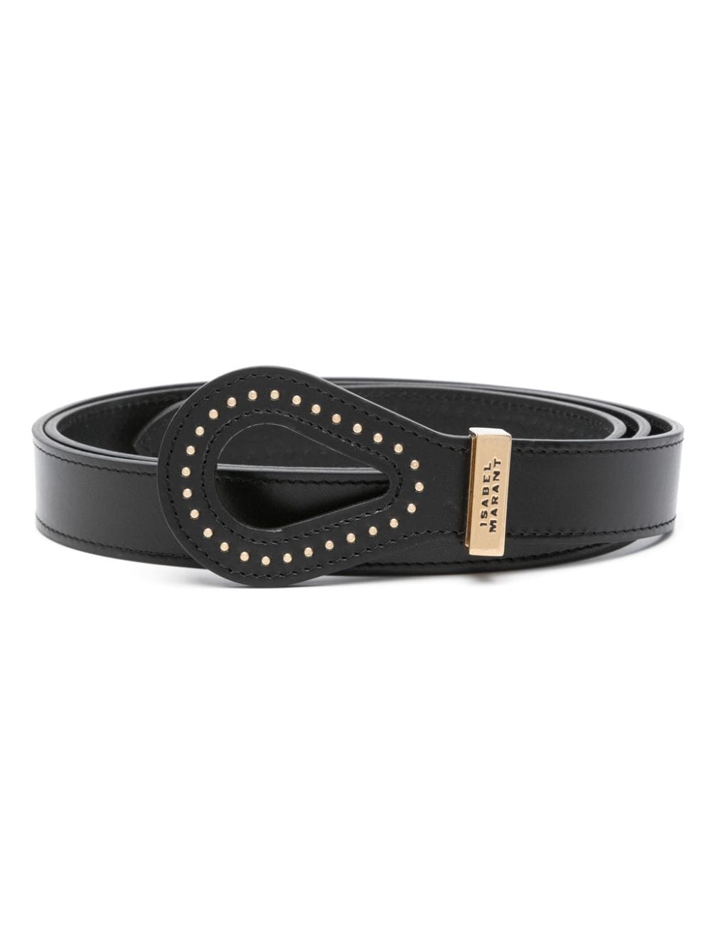 ISABEL MARANT Brindi studded leather belt - Black von ISABEL MARANT