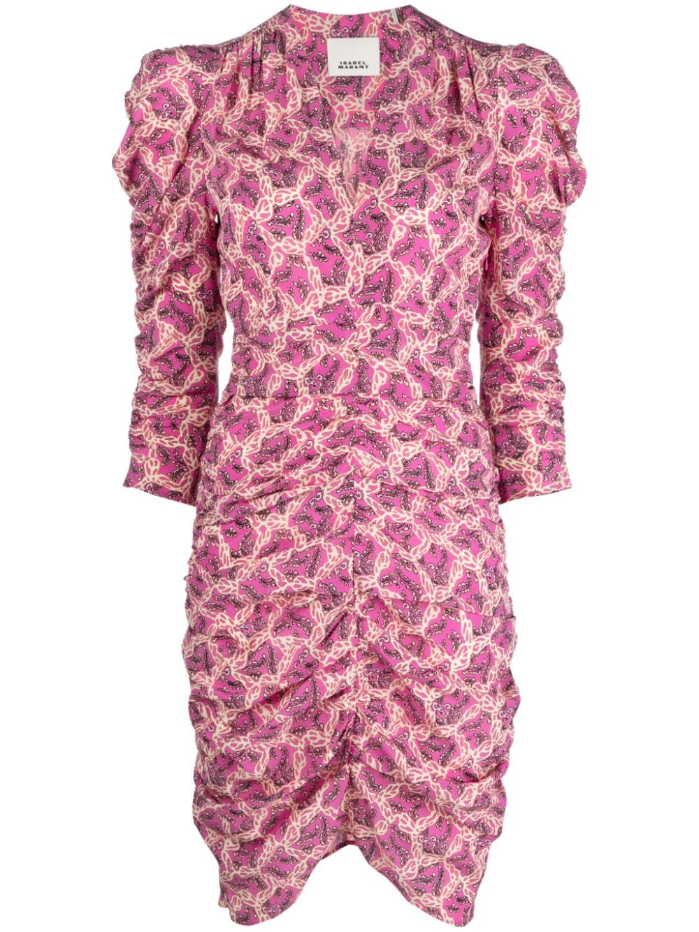 ISABEL MARANT Celina graphic-print dress - Pink von ISABEL MARANT