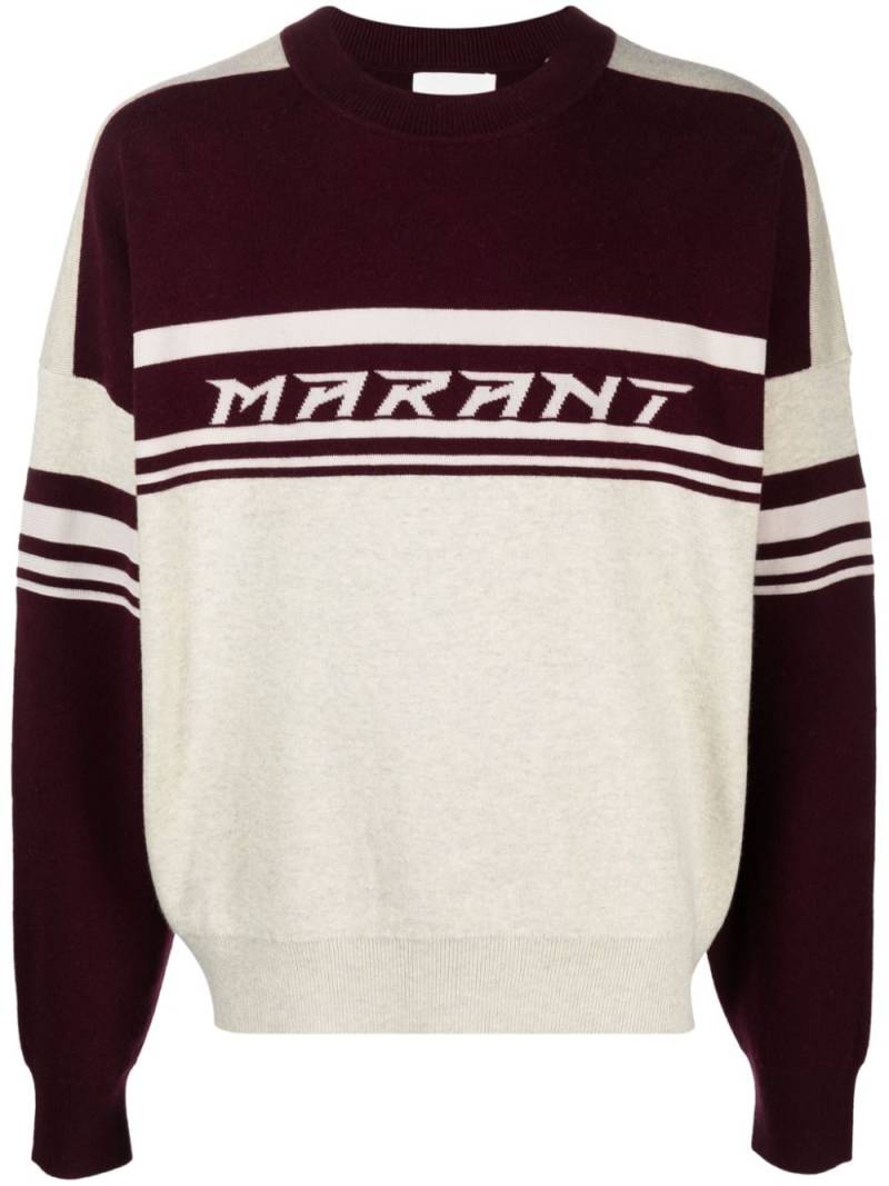 MARANT Colby intarsia-knit logo jumper - Neutrals von MARANT