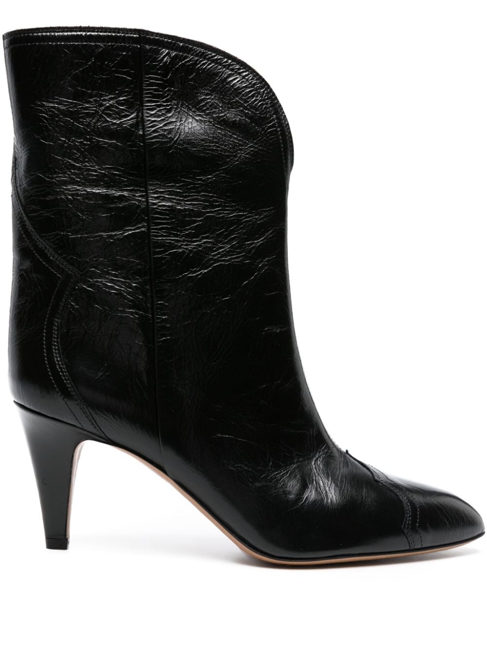 ISABEL MARANT Dahope 30mm leather boots - Black von ISABEL MARANT