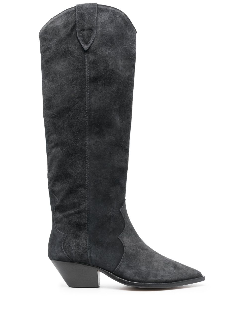 ISABEL MARANT Denvee 50mm suede knee-high boots - Black von ISABEL MARANT