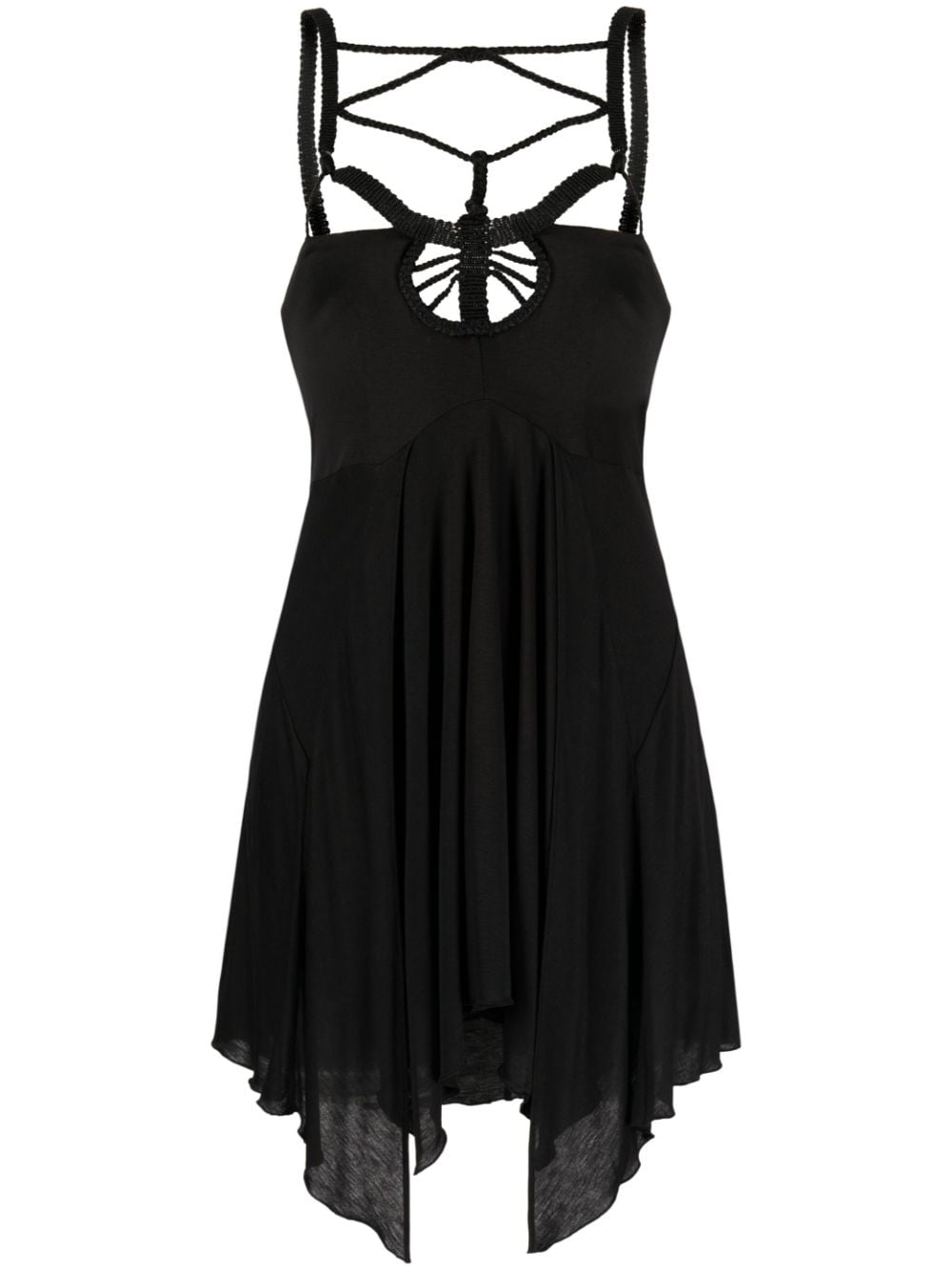 ISABEL MARANT Diana macramé-trim minidress - Black von ISABEL MARANT