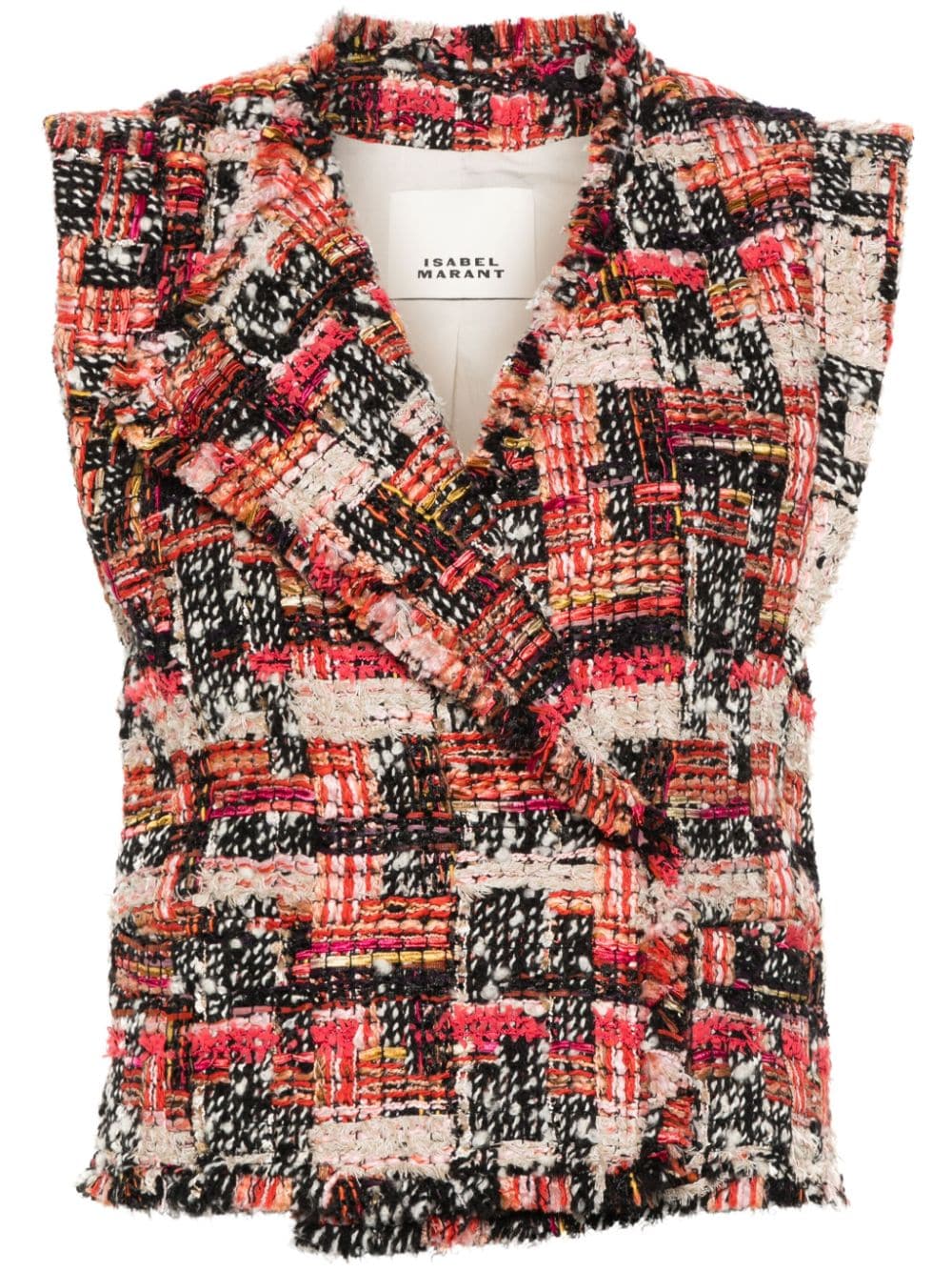 ISABEL MARANT Djiroy tweed vest - Red von ISABEL MARANT