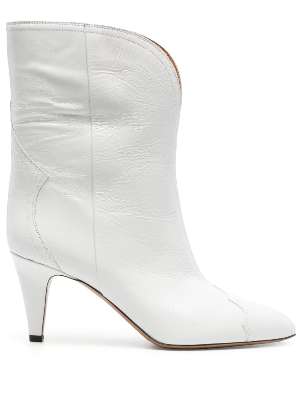 ISABEL MARANT Dahope 30mm leather boots - White von ISABEL MARANT