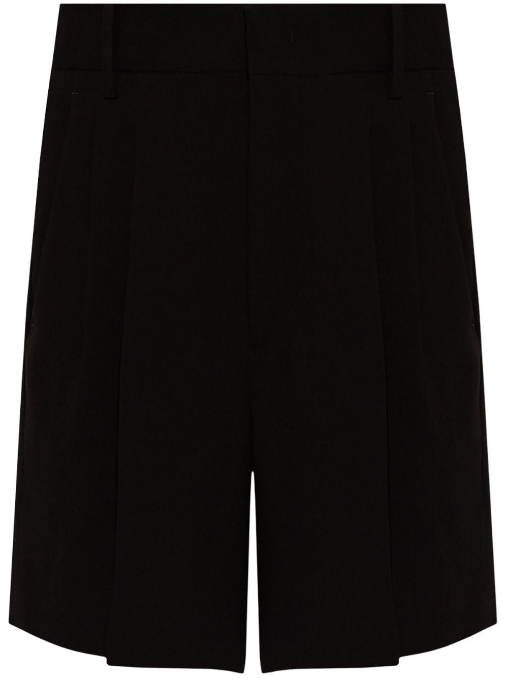 ISABEL MARANT Elna pleated crepe shorts - Black von ISABEL MARANT