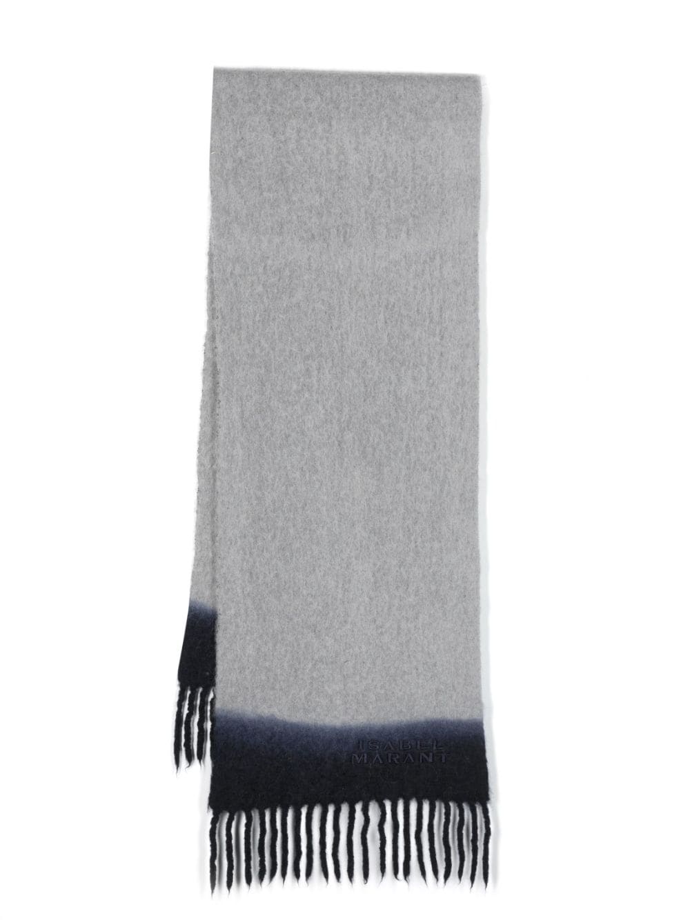 ISABEL MARANT Firny embroidered-logo scarf - Grey von ISABEL MARANT