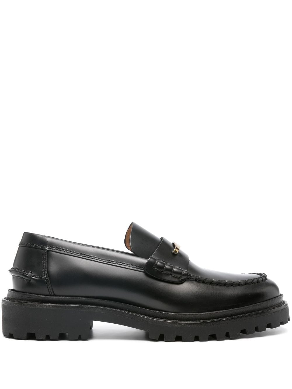 ISABEL MARANT Frezza chunky leather loafers - Black von ISABEL MARANT