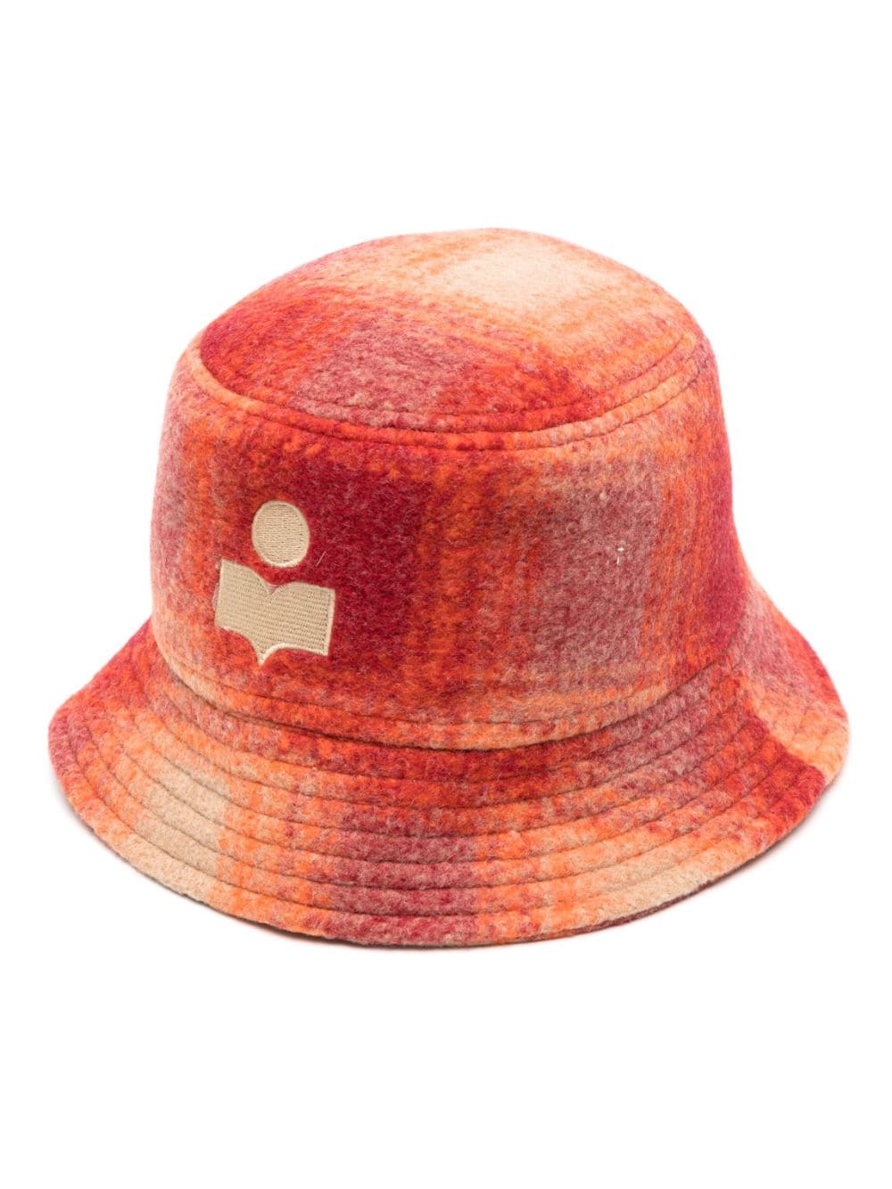 ISABEL MARANT Haley checked bucket hat - Orange von ISABEL MARANT