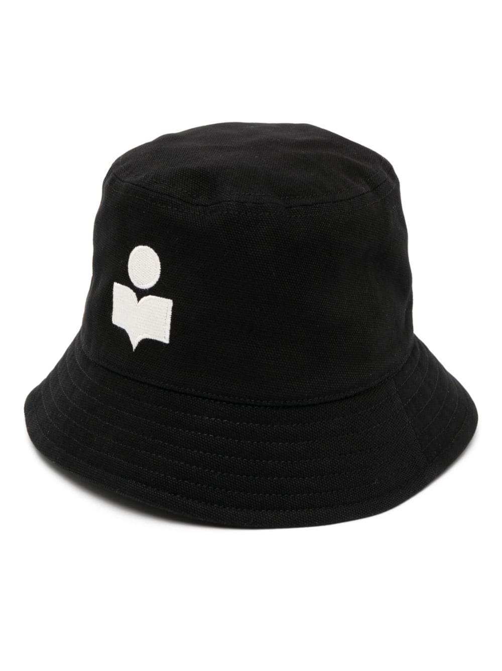 ISABEL MARANT Haley embroidered-logo bucket hat - Black von ISABEL MARANT