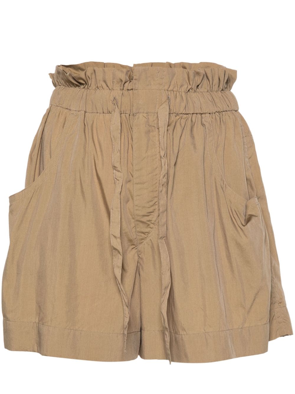 ISABEL MARANT Hidea paperbag-waist shorts - Green von ISABEL MARANT