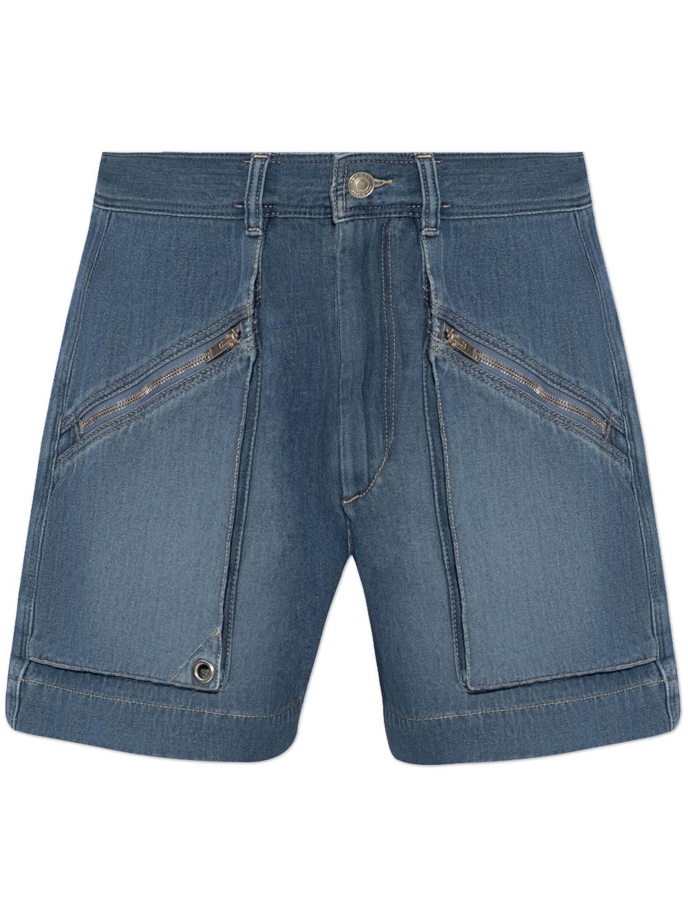 ISABEL MARANT Jeliano high-waisted denim shorts - Blue von ISABEL MARANT