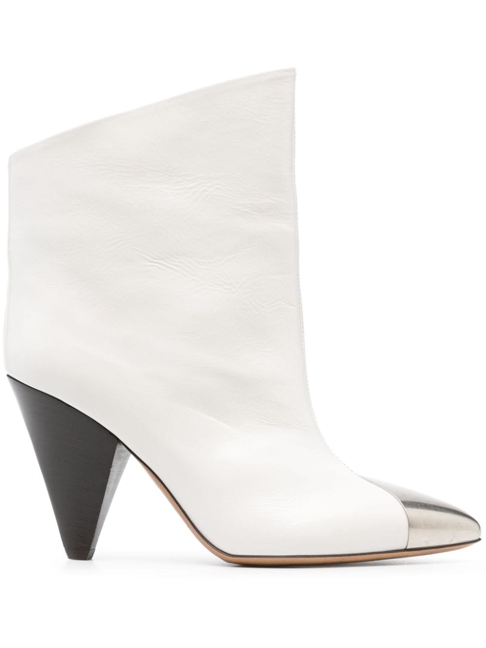 ISABEL MARANT Lapio 90mm leather boots - White von ISABEL MARANT