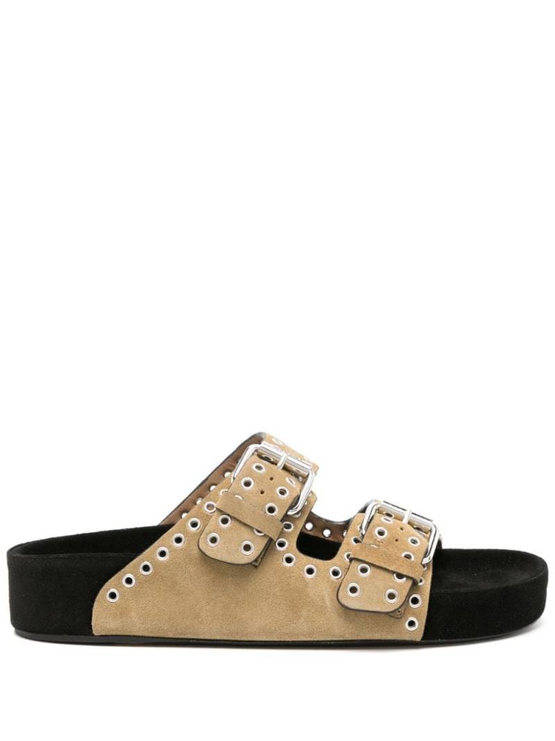 ISABEL MARANT Lennyo eyelet-embellished sandals - Neutrals von ISABEL MARANT