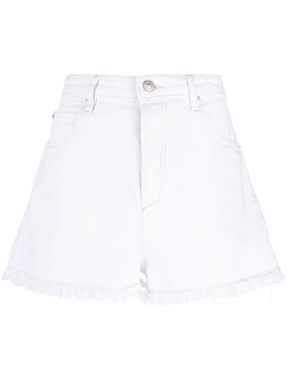 ISABEL MARANT Lesia frayed denim shorts - White von ISABEL MARANT