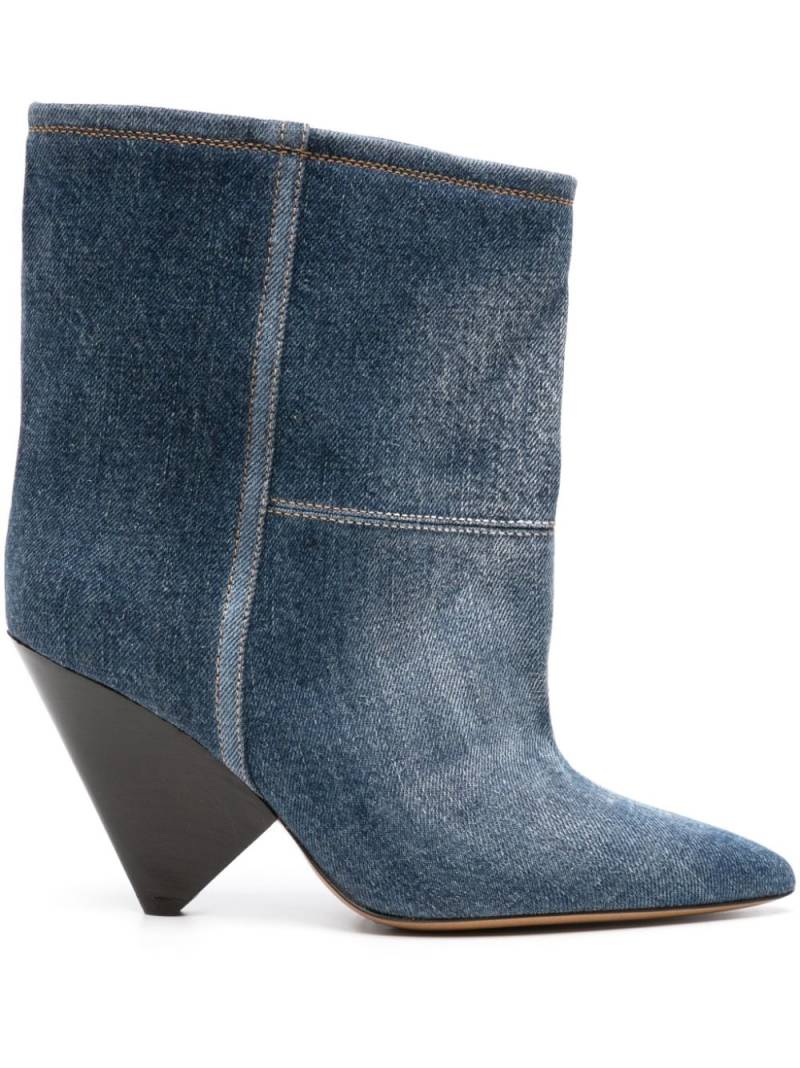 ISABEL MARANT Miyako 90mm denim boots - Blue von ISABEL MARANT