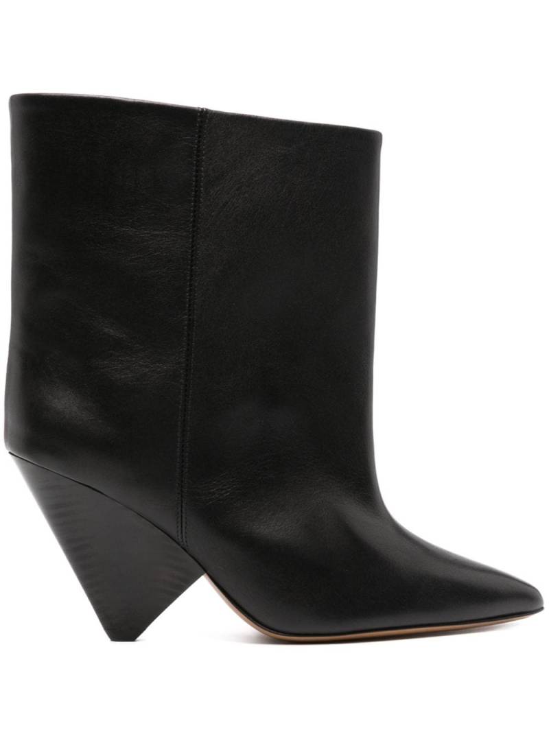 ISABEL MARANT Miyako 90mm leather boots - Black von ISABEL MARANT