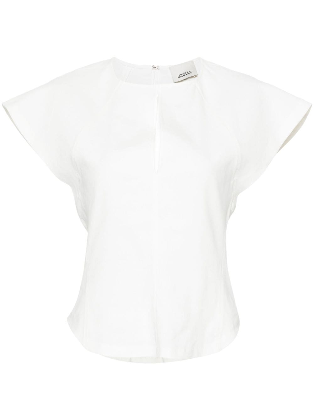 ISABEL MARANT Mustee slit-detailing blouse - White von ISABEL MARANT