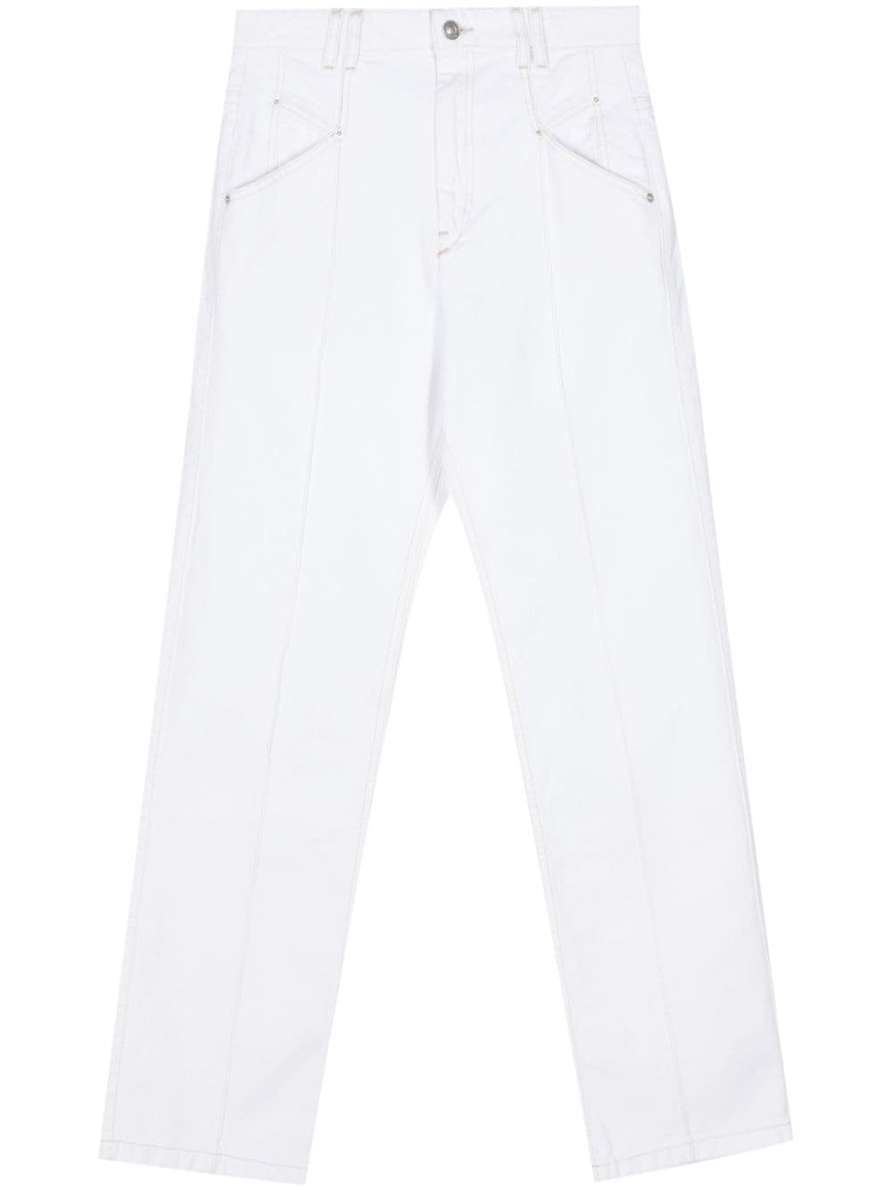 ISABEL MARANT Nadege high-rise boyfriend jeans - White von ISABEL MARANT